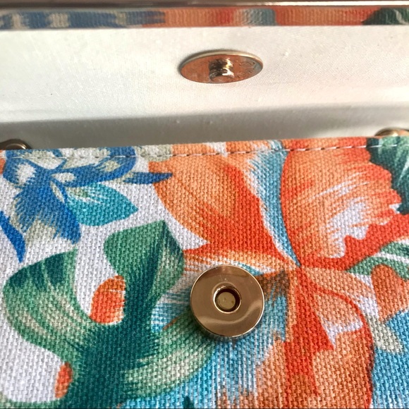 MMS Design Studio tropical Fabric Clutch Purse - Picture 3 of 12